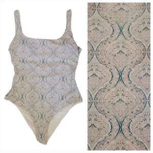 Tigerlily One Piece Swimsuit Pastel Paisley Cream Pink Blue Print